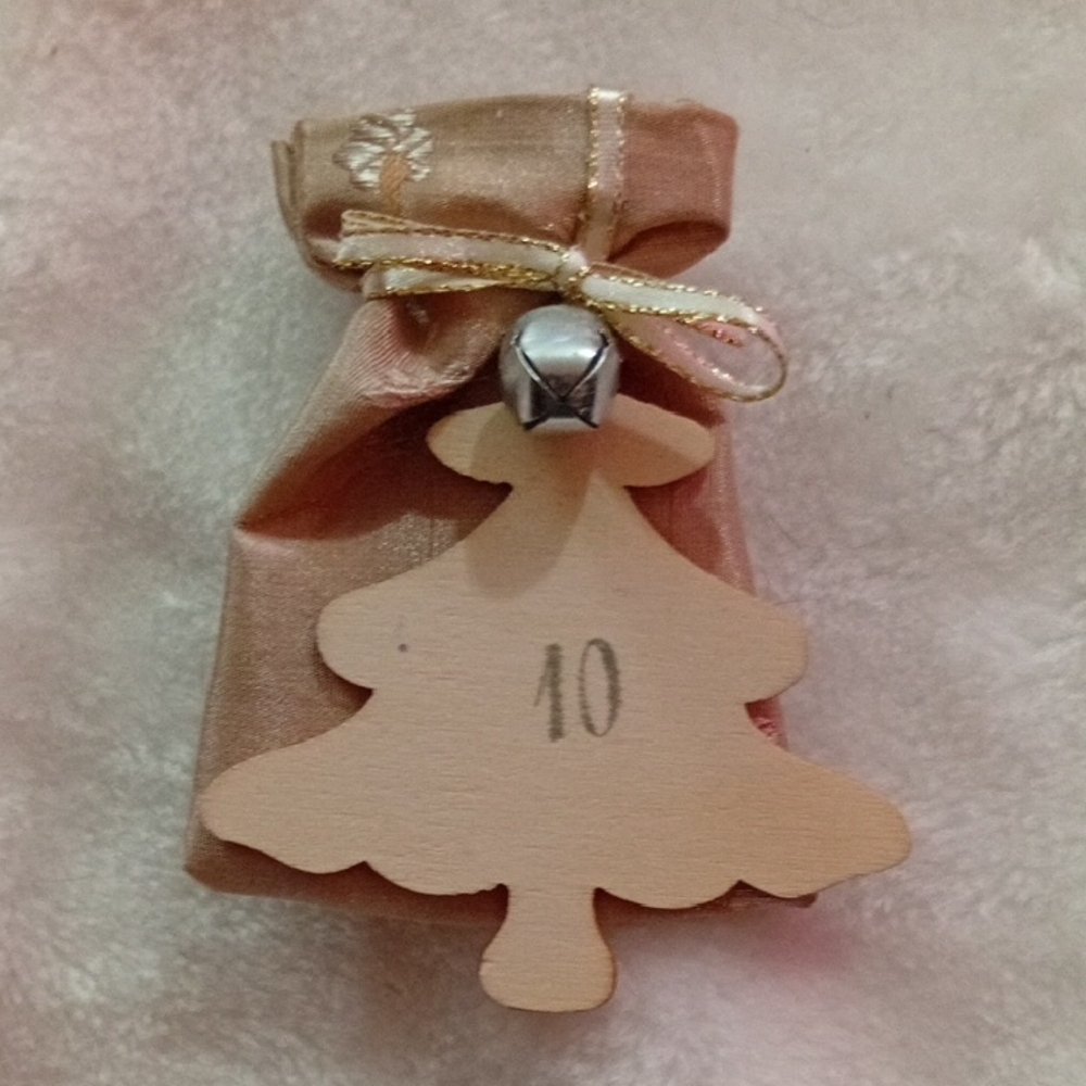 Wooden Christmas Tree Ornament with Bell